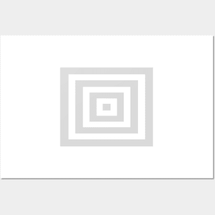 Abstract geometric pattern - gray and white. Posters and Art